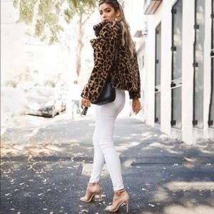 Boutique leopard faux fur jacket NWT